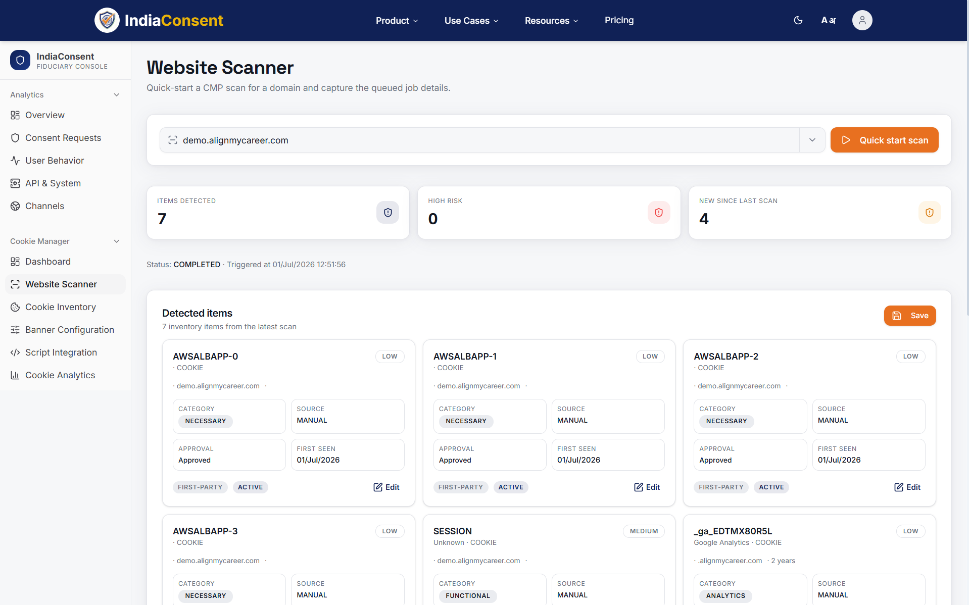 Discover trackers on any domain