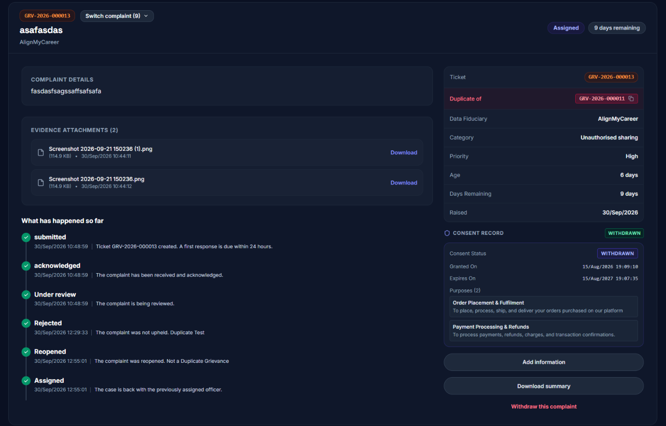 Citizen Reply Banner & Information Request Flow